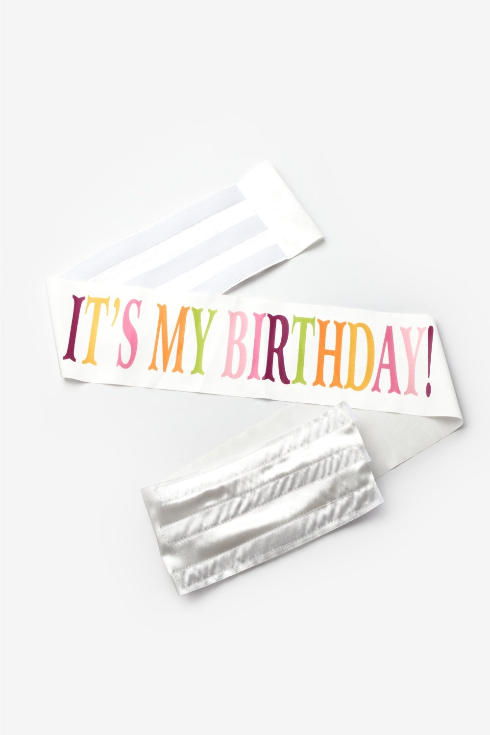 Beyaz  Saten Its My Birthday Doğum Günü Kuşağı