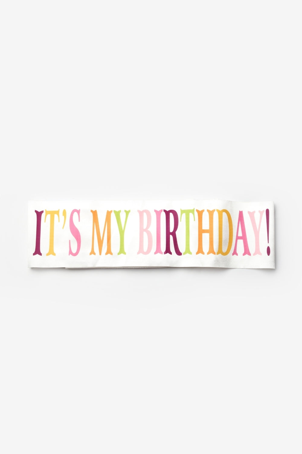Beyaz  Saten Its My Birthday Doğum Günü Kuşağı