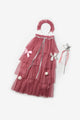 Dusty Rose Pompom Bow Girl's New Year's Cape Set