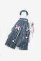 Petrol Blue Pompom Bow Girl's New Year's Cape Set