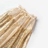 Altın Payetli Kız Çocuk Parti Pelerini