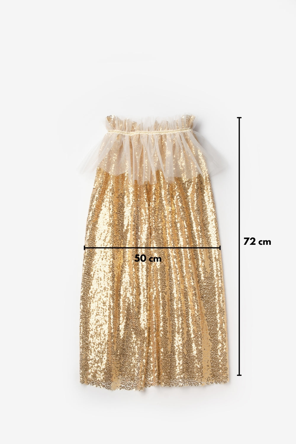 Altın Payetli Kız Çocuk Parti Pelerini