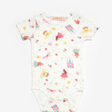 Beyaz  Çiçek Desenli İkili Kız Bebek Zıbın Set - Zoe