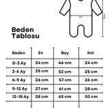 Fuşya  Çiçek Desenli Fermuarlı Kız Bebek Tulum - Clara