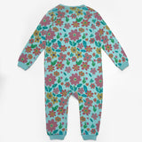 Mint  Çiçek Desenli Fermuarlı Kız Bebek Tulum - Clara