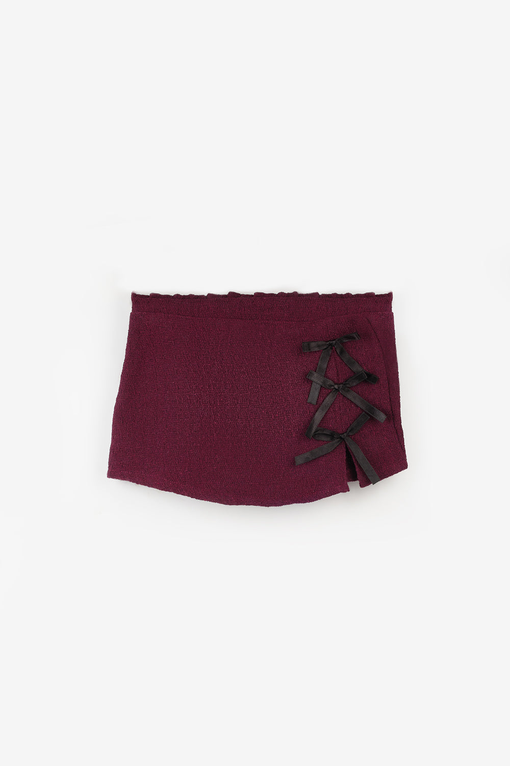 Bordo  Fiyonk Detaylı Kız Çocuk Etek Ceket Takım - Silvana