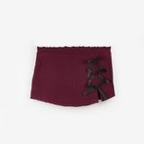 Bordo  Fiyonk Detaylı Kız Çocuk Etek Ceket Takım - Silvana