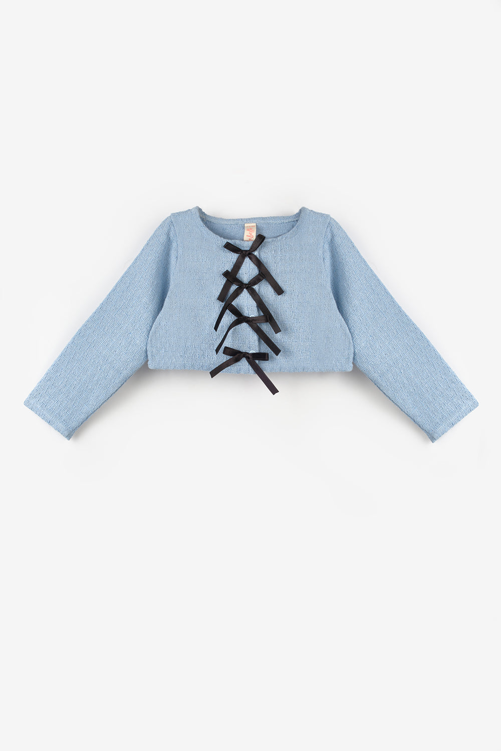 Mavi  Fiyonk Detaylı Kız Çocuk Etek Ceket Takım - Silvana