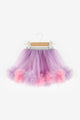 Lila  Ponpon Detaylı Kız Çocuk Etek - Hilda