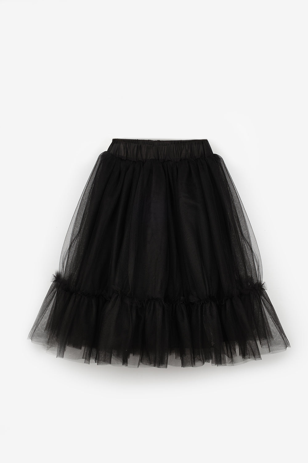 Siyah Kız Çocuk Uzun Tül Etek - Mindy