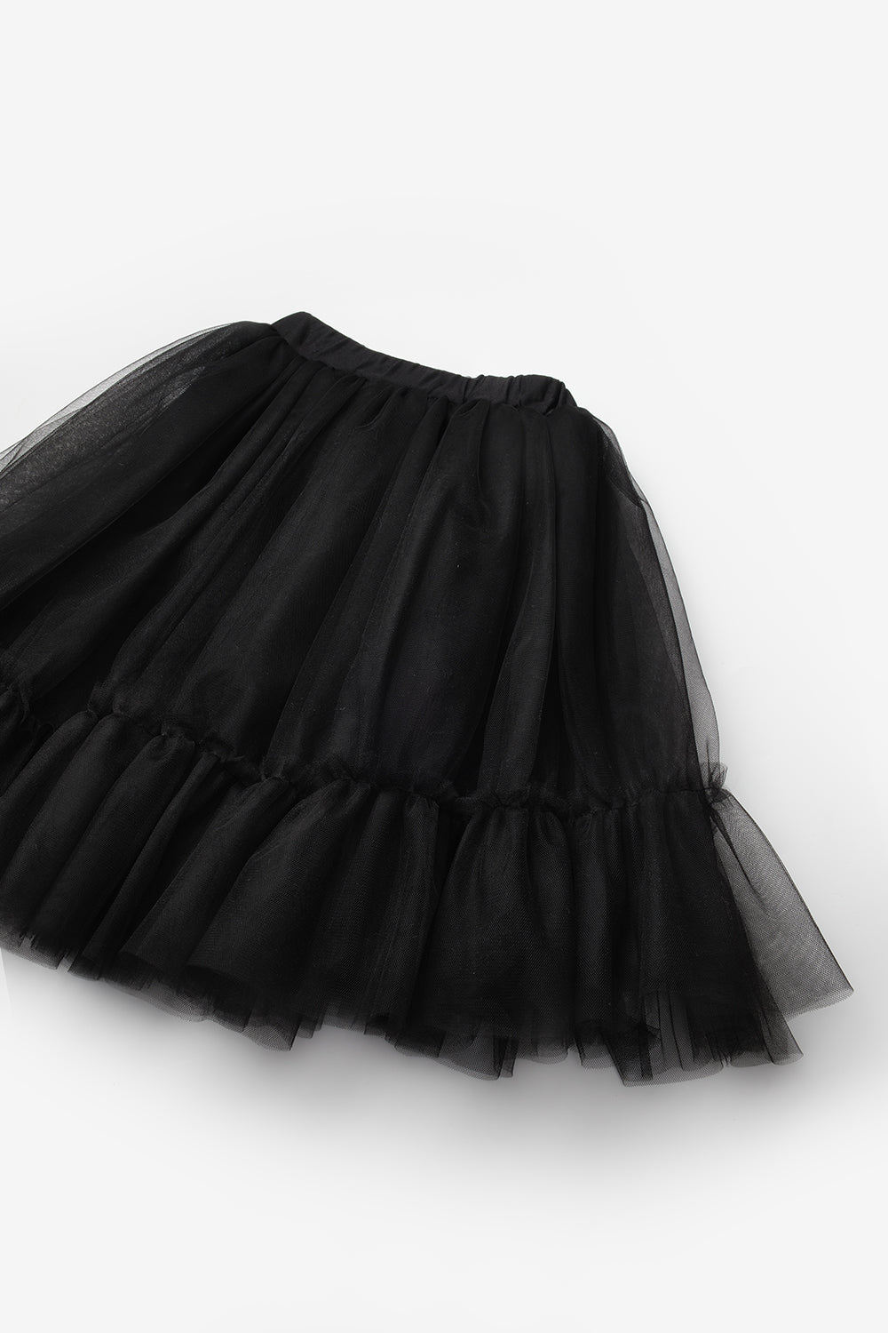 Siyah Kız Çocuk Uzun Tül Etek - Mindy