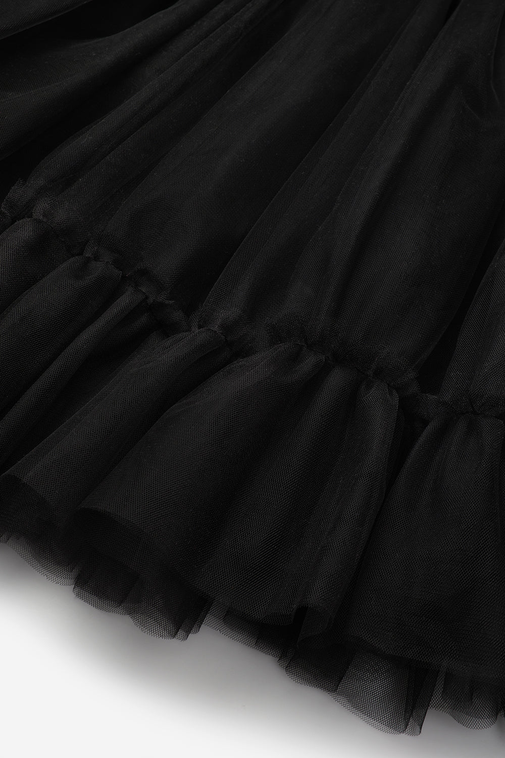 Siyah Kız Çocuk Uzun Tül Etek - Mindy