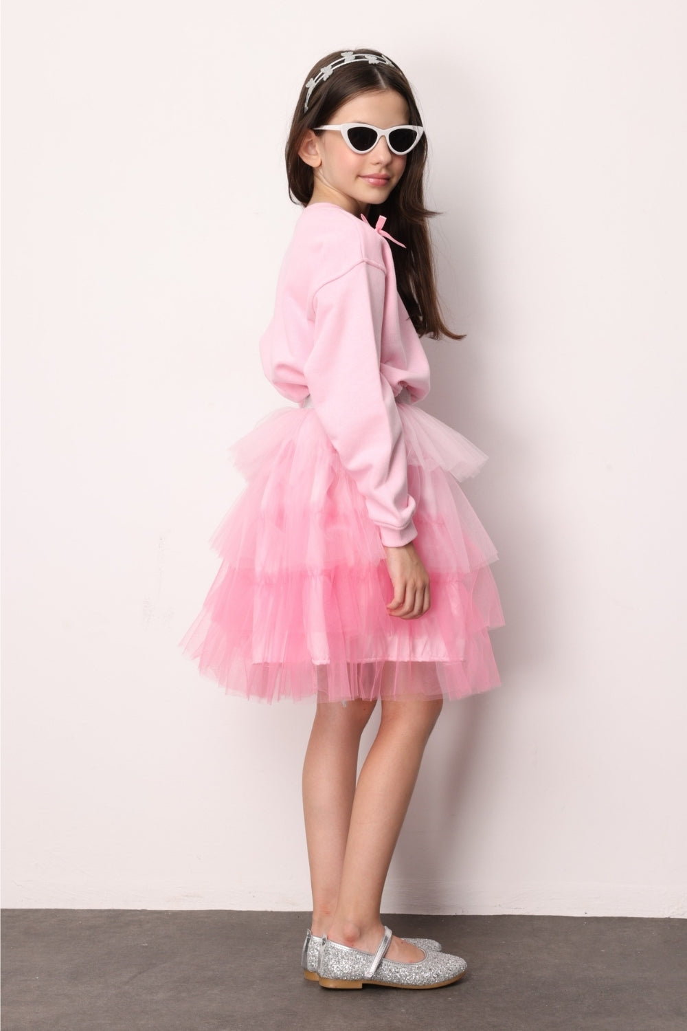 Pink Layered Tulle Girl's Skirt - Almira – Le Mabelle