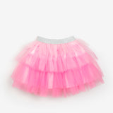 Pembe  Katlı Tüllü Kız Çocuk Etek - Almira