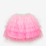 Pembe  Katlı Tüllü Kız Çocuk Uzun Etek - Azalea