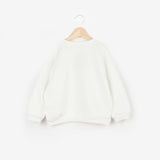 Ekru  Gül Aksesuarlı Kız Çocuk Sweatshirt - Elisa