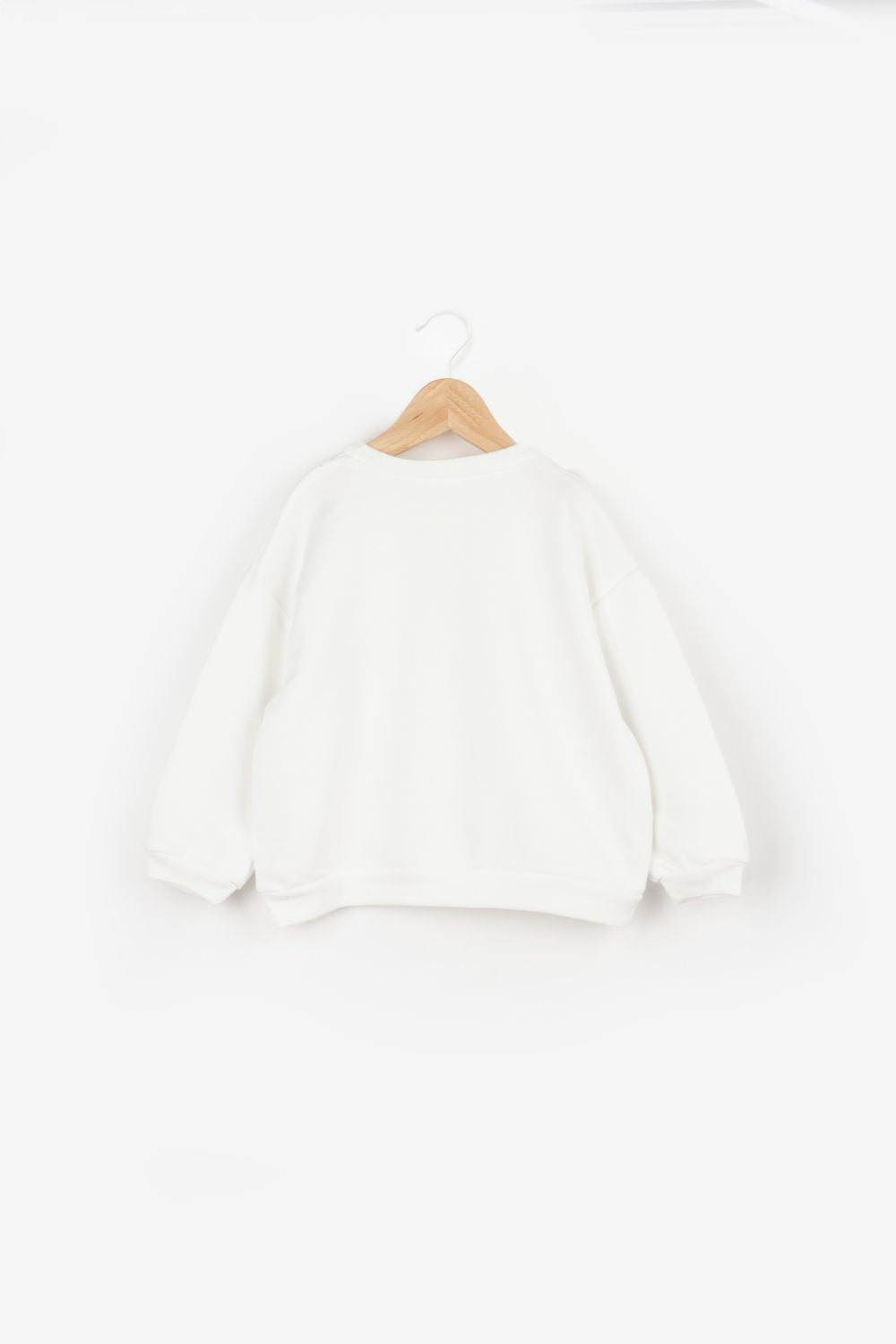 Ekru  Önü Fiyonklu Kız Çocuk Sweatshirt - Sophie