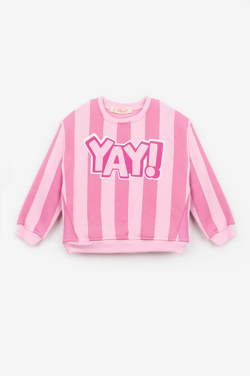 Pembe Yay Baskılı Çizgili Kız Çocuk Eşofman Takımı - Phoebe