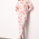 Pudra  Desenli Kapüşonlu Kız Çocuk Eşofman Takımı - Nell