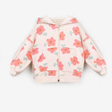 Pudra  Desenli Kapüşonlu Kız Çocuk Eşofman Takımı - Nell