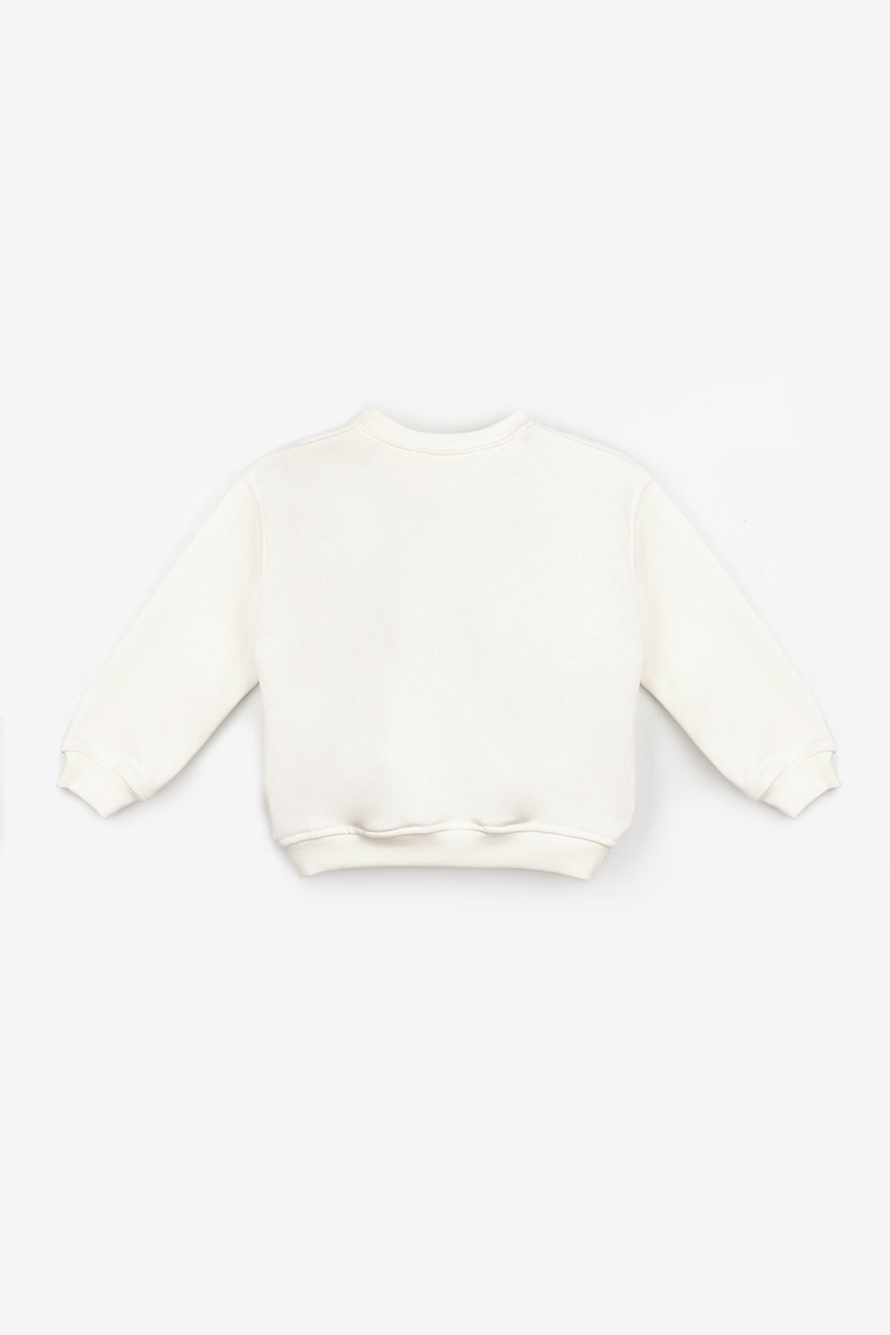 Ekru  Fiyonk Detaylı Kız Çocuk Sweatshirt