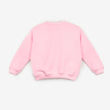 Pembe  Fiyonk Detaylı Kız Çocuk Sweatshirt