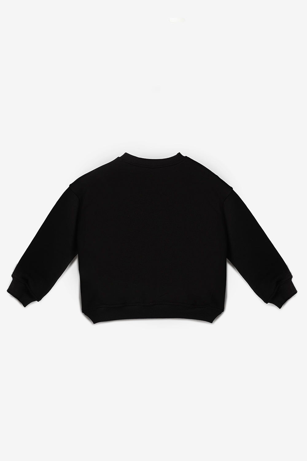 Siyah  Fiyonk Detaylı Kız Çocuk Sweatshirt