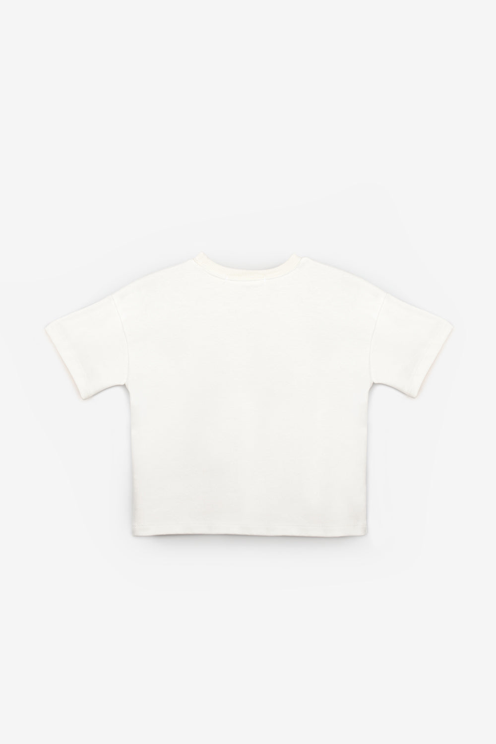 Ekru  Oversize Kız Çocuk Tişört
