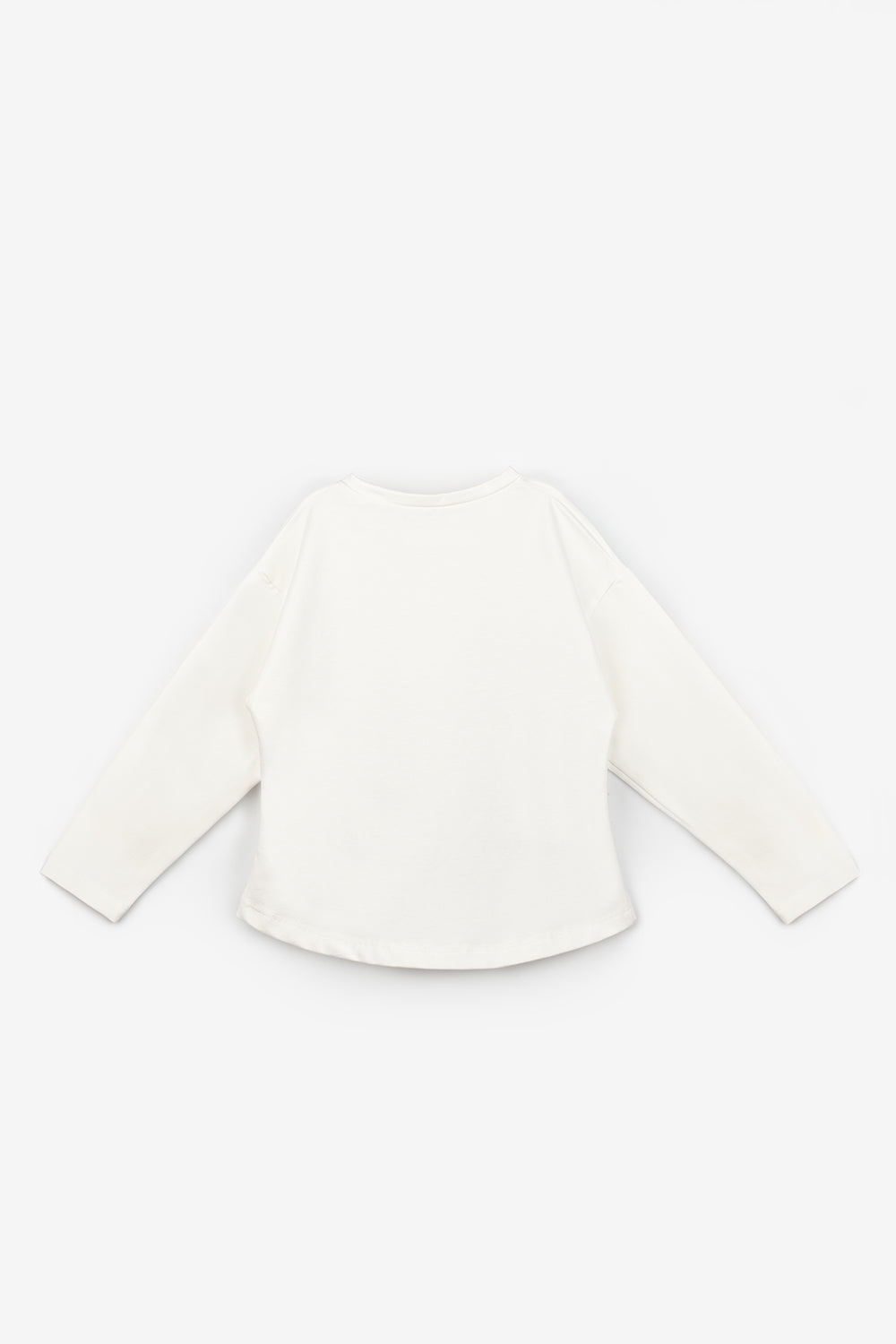 Beyaz Sevimli Hayalet Baskılı Halloween Kız Çocuk Tişört