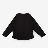 Siyah  Sevimli Hayalet Baskılı Halloween Kız Çocuk Tişört