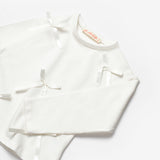 Ekru  5 Fiyonklu Kız Çocuk Tişört