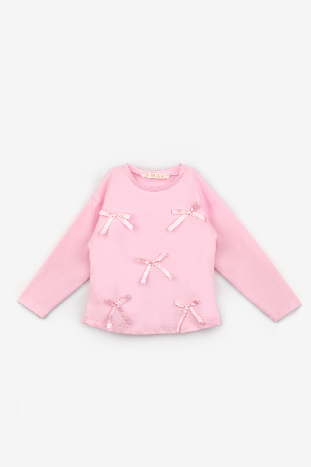 Pembe  5 Fiyonklu Kız Çocuk Tişört