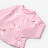 Pembe  5 Fiyonklu Kız Çocuk Tişört