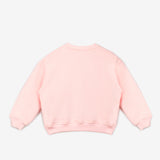 Pembe  Yıldız Nakışlı Kurdele Detaylı Kız Çocuk Sweatshirt