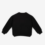 Siyah  Yıldız Nakışlı Kurdele Detaylı Kız Çocuk Sweatshirt