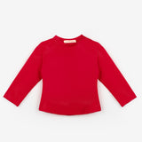 Kırmızı  Beyaz Uzun Kollu Penye 2'li Tişört Paketi