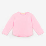 Pembe  Beyaz Uzun Kollu Penye 2'li Tişört Paketi