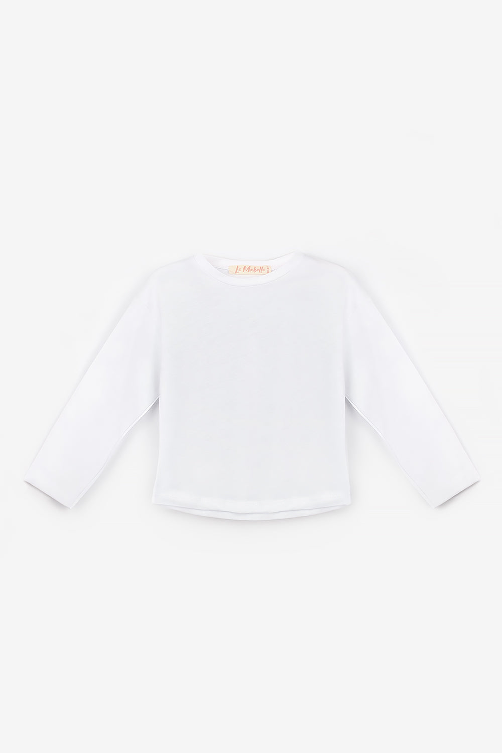 Pembe  Beyaz Uzun Kollu Penye 2'li Tişört Paketi