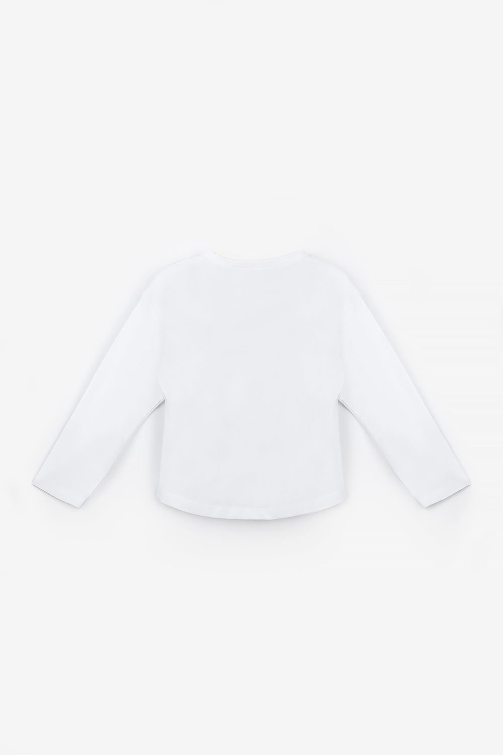 Beyaz  Uzun Kollu Penye Basic Çocuk Tişört