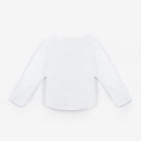 Beyaz  Uzun Kollu Penye Basic Çocuk Tişört
