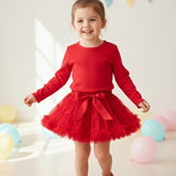 Kırmızı  Uzun Kollu Penye Basic Çocuk Tişört