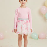 Pembe  Uzun Kollu Penye Basic Çocuk Tişört