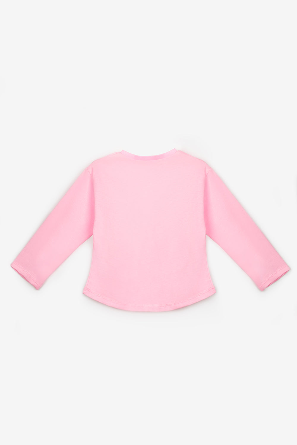 Pembe  Uzun Kollu Penye Basic Çocuk Tişört