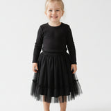 Siyah  Uzun Kollu Penye Basic Çocuk Tişört