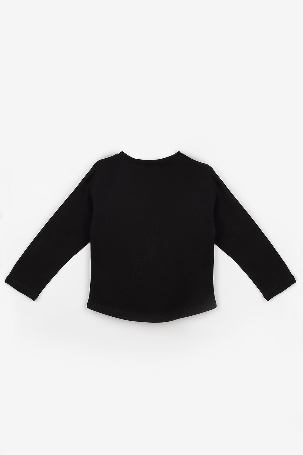 Siyah  Uzun Kollu Penye Basic Çocuk Tişört
