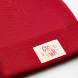 Kırmızı Girl Power Mottolu Çocuk Bere