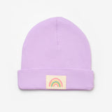 Lila Gökkuşağı Mottolu Çocuk Bere