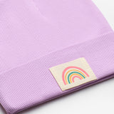 Lila Gökkuşağı Mottolu Çocuk Bere