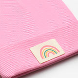 Pembe Gökkuşağı Mottolu Çocuk Bere