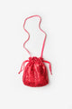 Kırmızı  Pul Payetli Kız Çocuk Çanta
